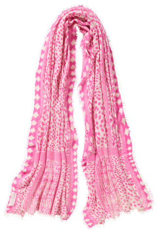 Kaschmirschal Savanne Puder Pink – bedruckt, 100 % Cashmere | PURSCHOEN