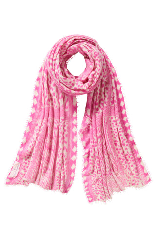 Kaschmirschal Savanne Puder Pink – bedruckt, 100 % Cashmere | PURSCHOEN
