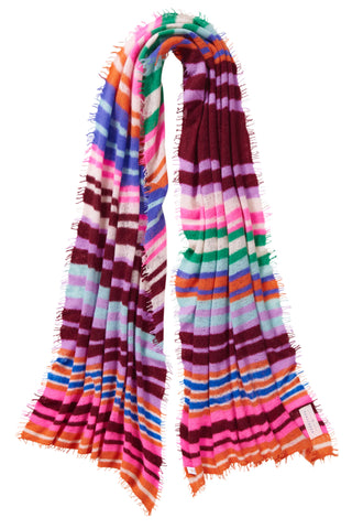 Kaschmirschal Rainbow Multi 3 – bedruckt, 100 % Cashmere | PURSCHOEN