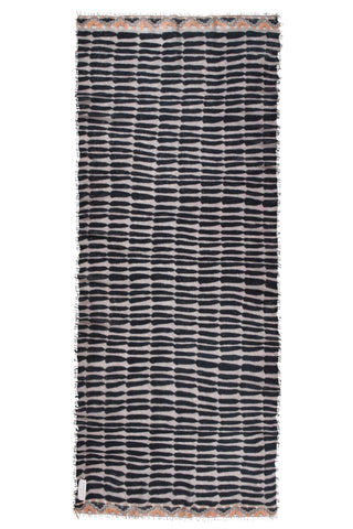 Kaschmirschal Habbat Black Nougat – bedruckt, 100 % Cashmere | PURSCHOEN