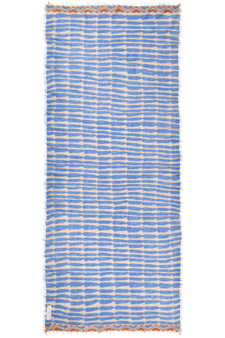 Kaschmirschal Habbat Sky Blue Sand – bedruckt, 100 % Cashmere | PURSCHOEN