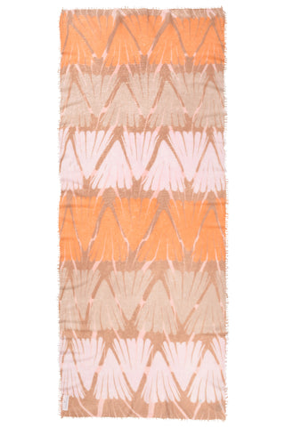 Kaschmirschal Maya Karamell – bedruckt, 100 % Cashmere | PURSCHOEN