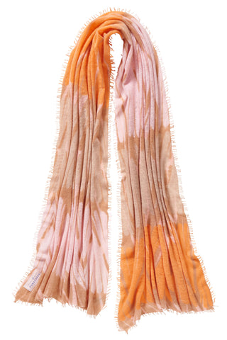 Kaschmirschal Maya Karamell – bedruckt, 100 % Cashmere | PURSCHOEN
