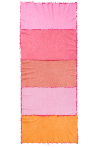 Kaschmirschal Miss Patch Papaya – Patchwork-Design, 100 % Cashmere | PURSCHOEN