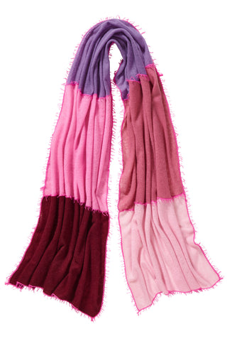 Kaschmirschal Miss Patch Antik Rosa – Patchwork-Design, 100 % Cashmere | PURSCHOEN