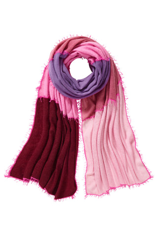 Kaschmirschal Miss Patch Antik Rosa – Patchwork-Design, 100 % Cashmere | PURSCHOEN