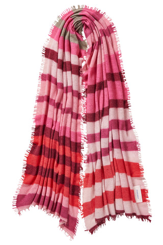 Kaschmirschal Galactic Rainbow Pink – Lurex-Glanz, 100 % Cashmere | PURSCHOEN