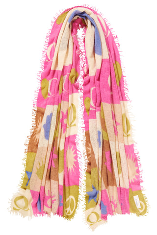 Kaschmirschal Hamsa Multi Sand – bedruckt, 100 % Cashmere | PURSCHOEN