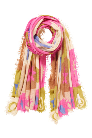 Kaschmirschal Hamsa Multi Sand – bedruckt, 100 % Cashmere | PURSCHOEN