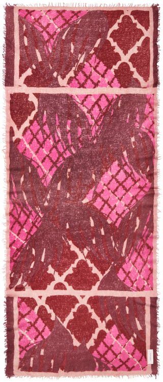 Kaschmirschal Feuervogel Bordo – bedruckt, 100 % Cashmere | PURSCHOEN