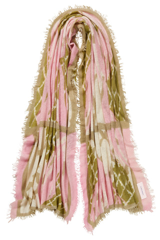 Kaschmirschal Feuervogel Rose – bedruckt, 100 % Cashmere | PURSCHOEN