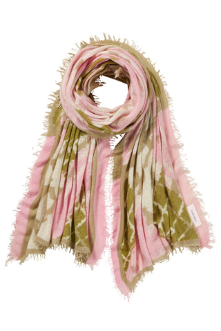 Kaschmirschal Feuervogel Rose – bedruckt, 100 % Cashmere | PURSCHOEN