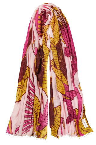 Kaschmirschal gewebt Flamingo Sweet Dreams – bedruckt, 100 % Cashmere | PURSCHOEN