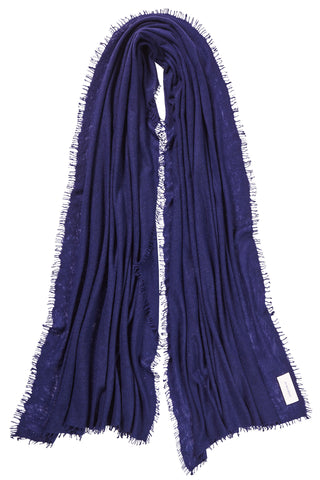 Kaschmirschal Midnight Blue – einfarbig, 100 % Cashmere | PURSCHOEN
