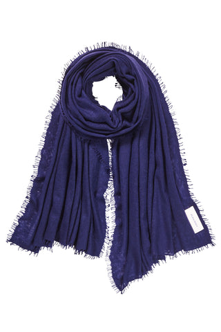 Kaschmirschal Midnight Blue – einfarbig, 100 % Cashmere | PURSCHOEN