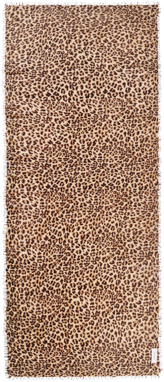 Kaschmirschal Galactic Leo Beige Schoko – Lurex-Glanz, 100 % Cashmere | PURSCHOEN