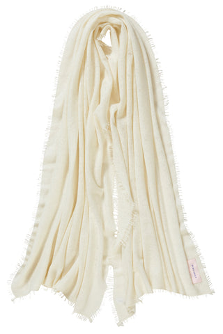 Kaschmirschal Galactic Stars Natural – Lurex-Glanz, 100 % Cashmere | PURSCHOEN