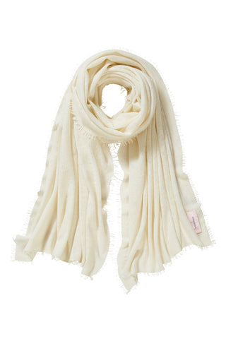 Kaschmirschal Galactic Stars Natural – Lurex-Glanz, 100 % Cashmere | PURSCHOEN