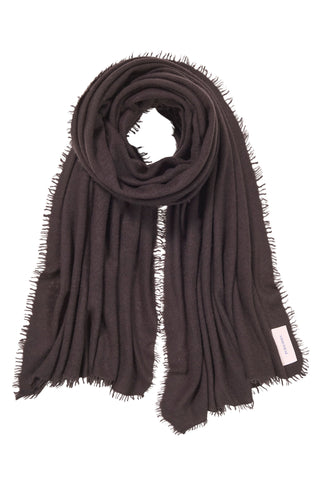 Kaschmirschal Bitter Chocolate – einfarbig, 100 % Cashmere | PURSCHOEN