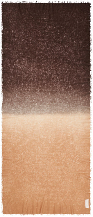 Kaschmirschal Mokka-Testa Moro – Ombré-Farbverlauf, 100 % Cashmere | PURSCHOEN