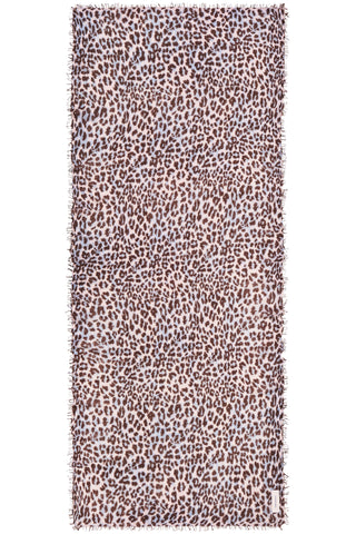 Kaschmirschal Leo Rose Chocolate – bedruckt, 100 % Cashmere | PURSCHOEN