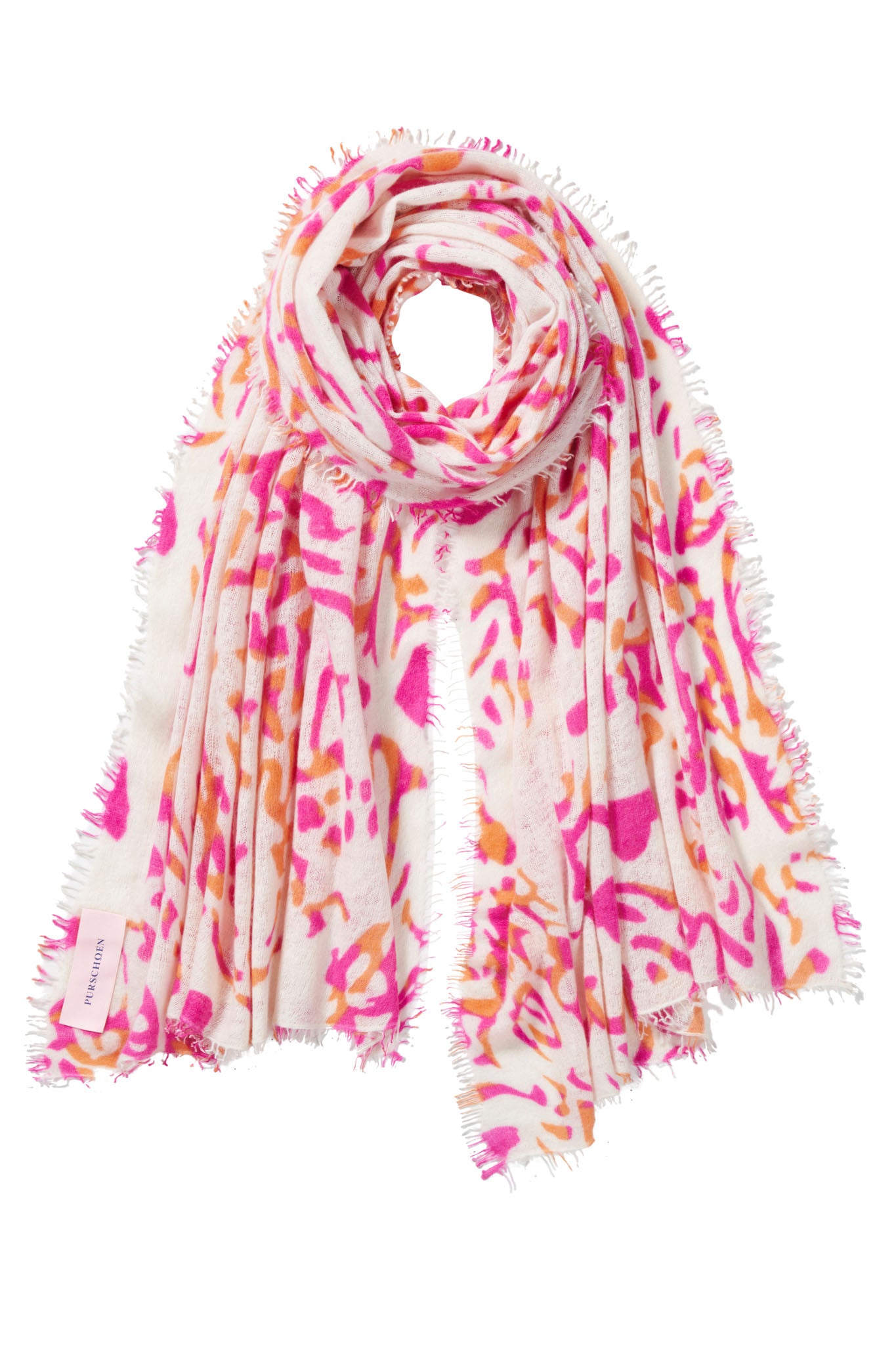 Pur Schoen Schal djungle heart pink