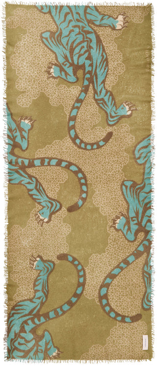 Kaschmirschal Bengal Tiger Military – bedruckt, 100 % Cashmere | PURSCHOEN