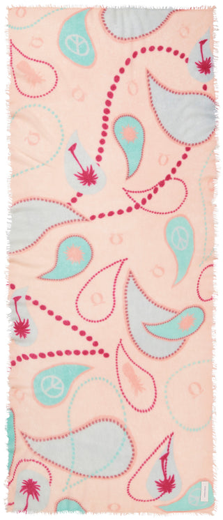 Kaschmirschal Neo Paisley Pfirsich-Aluminum – bedruckt, 100 % Cashmere | PURSCHOEN