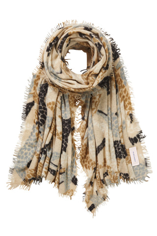Kaschmirschal Leo Team Grey – bedruckt, 100 % Cashmere | PURSCHOEN