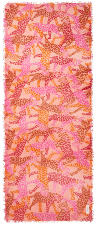 Kaschmirschal Leo Team Rose – bedruckt, 100 % Cashmere | PURSCHOEN