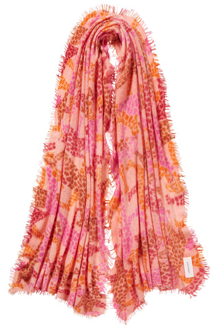 Kaschmirschal Leo Team Rose – bedruckt, 100 % Cashmere | PURSCHOEN