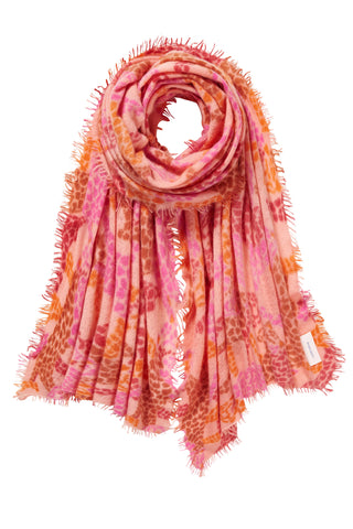 Kaschmirschal Leo Team Rose – bedruckt, 100 % Cashmere | PURSCHOEN