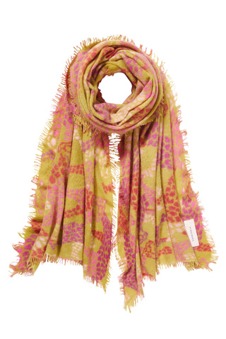 Kaschmirschal Leo Team Green – bedruckt, 100 % Cashmere | PURSCHOEN