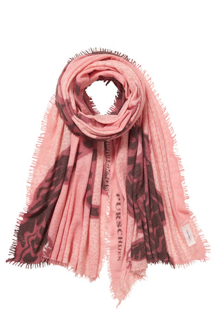 Schal Rose mit Tigerdruck
