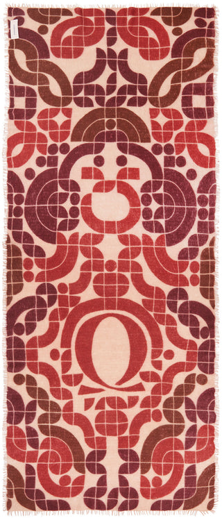 Kaschmirschal Reykjavik Camel Classic Puder Bordo – bedruckt, 100 % Cashmere | PURSCHOEN