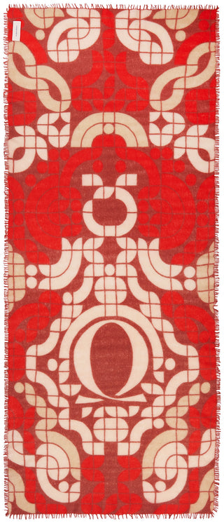 Kaschmirschal Reykjavik Puder Bordo Lipstick – bedruckt, 100 % Cashmere | PURSCHOEN