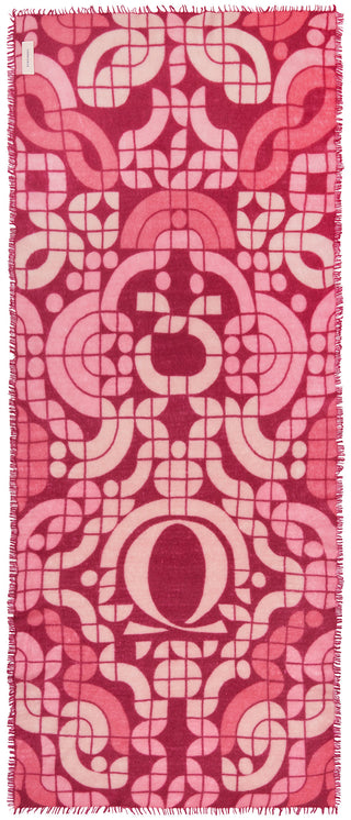 Kaschmirschal Reykjavik Beere Flamingo – bedruckt, 100 % Cashmere | PURSCHOEN