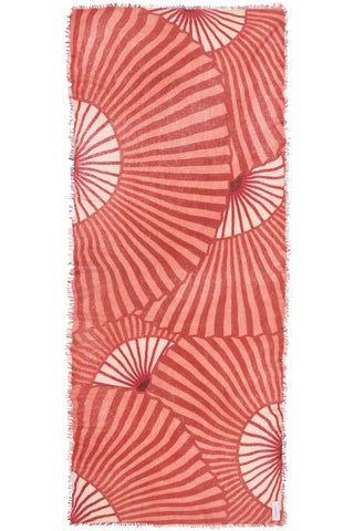 Kaschmirschal Sensu Cranberry-Rose – bedruckt, 100 % Cashmere | PURSCHOEN