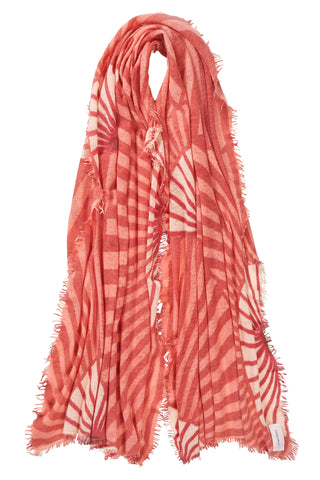 Kaschmirschal Sensu Cranberry-Rose – bedruckt, 100 % Cashmere | PURSCHOEN