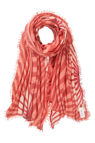 Kaschmirschal Sensu Cranberry-Rose – bedruckt, 100 % Cashmere | PURSCHOEN