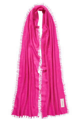 Kaschmirschal Slim Pink – einfarbig 100 % Cashmere | PURSCHOEN