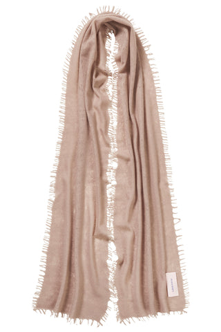 Kaschmirschal Slim Nougat – einfarbig 100 % Cashmere | PURSCHOEN