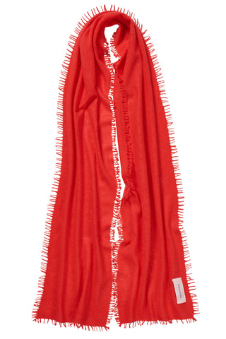 Kaschmirschal Slim Chili Red – einfarbig 100 % Cashmere | PURSCHOEN
