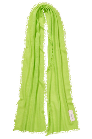 Kaschmirschal Slim Lime – einfarbig 100 % Cashmere | PURSCHOEN