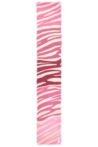 Kaschmirschal Zebra Punk Sorbet Rose – bedruckt, 100 % Cashmere | PURSCHOEN