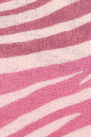 Kaschmirschal Zebra Punk Sorbet Rose – bedruckt, 100 % Cashmere | PURSCHOEN