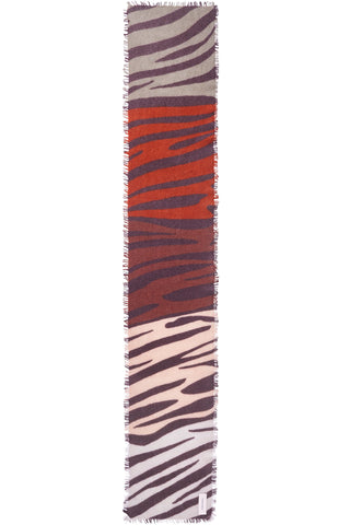 Kaschmirschal Zebra Punk Autumn Brush – bedruckt, 100 % Cashmere | PURSCHOEN