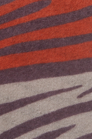 Kaschmirschal Zebra Punk Autumn Brush – bedruckt, 100 % Cashmere | PURSCHOEN