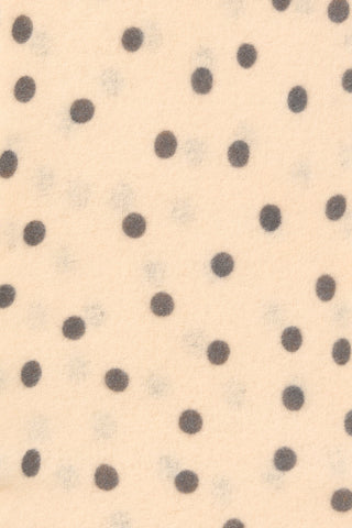 Polka Dot Kaschmirschal Slim Stardust Mandel Dark Grey – gepunktet | PURSCHOEN