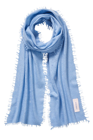 Kaschmirschal Slim Galactic Bleu – Lurex, Cashmere | PURSCHOEN